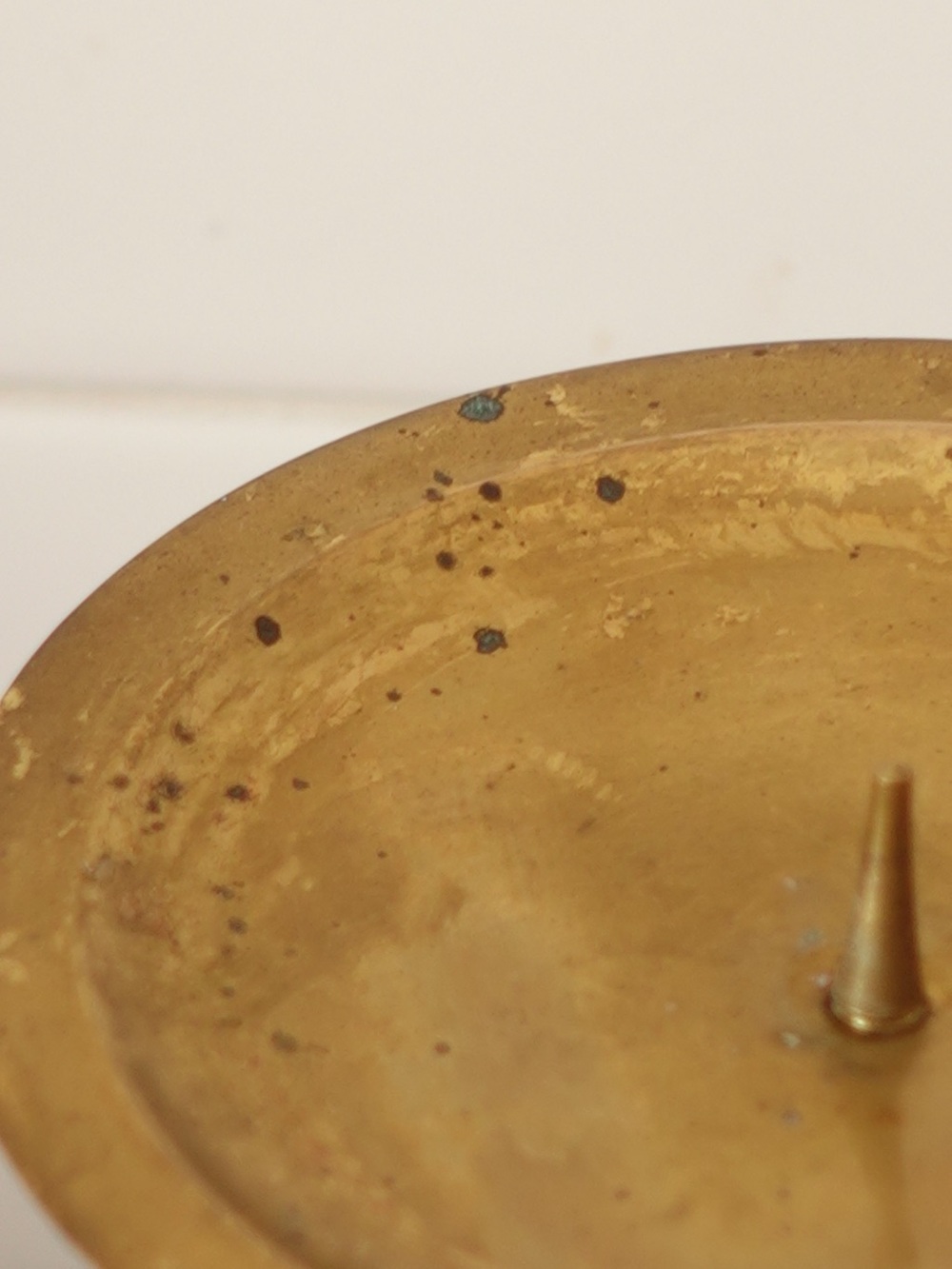 Vintage Brass Pillar Candle Holder Baluster Spike - Picture 8 of 8
